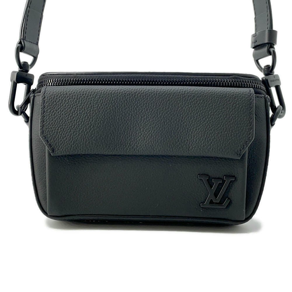 Louis Vuitton Pilot Bum Bag Shoulder Bag Leather Black